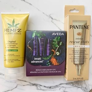 NEW 3-Piece Hempz Aveda Pantene Hair Treatment Set